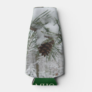 Rafraîchisseur Pour Bouteille Branche des pins neigeux Photographie de la nature