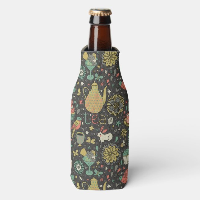 Rafraîchisseur Pour Bouteille Carte savoureuse de thé clair (Bottle Devant)