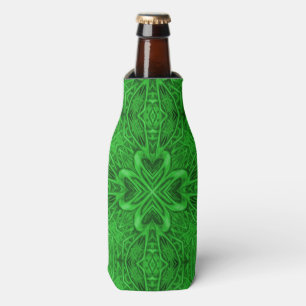 Rafraîchisseur Pour Bouteille Céleste Clover Vintage Vert fractal Kaleidoscope