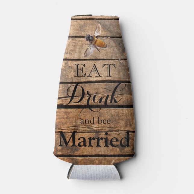 Rafraîchisseur Pour Bouteille Classic malaise rustique grange abeille en bois (Devant)