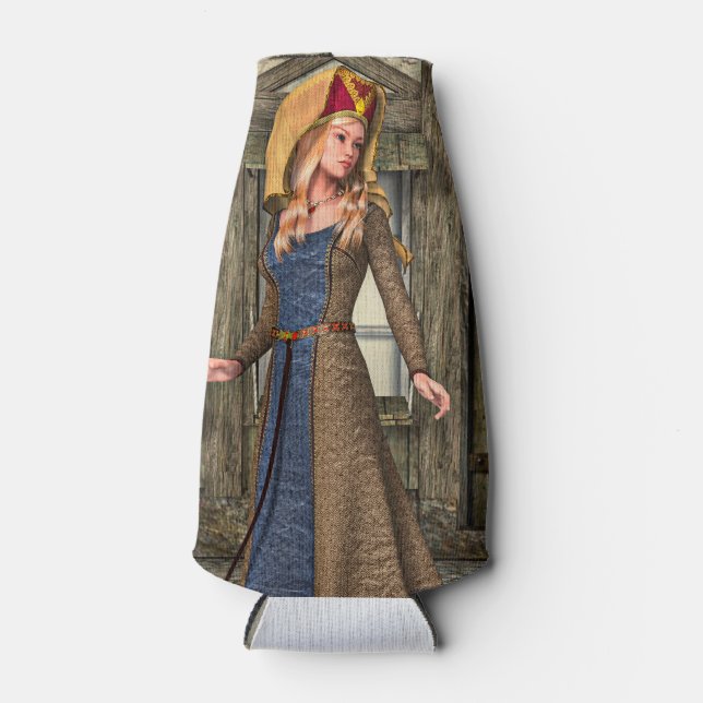 Rafraîchisseur Pour Bouteille Dame médiévale (Devant)