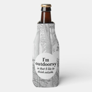 Rafraîchisseur Pour Bouteille Dessin au crayon de raisin en bois et au lac Outdo