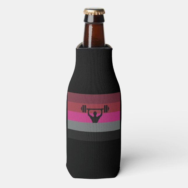 RAFRAÎCHISSEUR POUR BOUTEILLE DRAPEAU DE FIERTE MUSCLE (Bottle Devant)