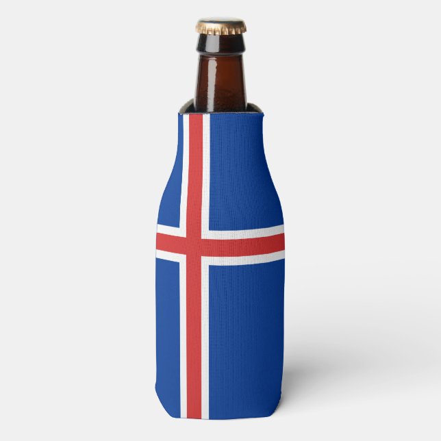 Rafraîchisseur Pour Bouteille Drapeau Islande (Bottle Devant)