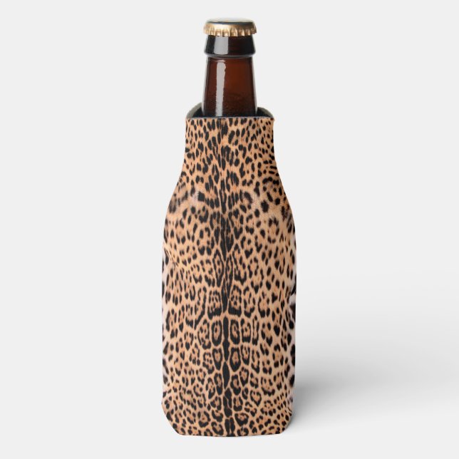 Rafraîchisseur Pour Bouteille Elégant Modèle personnalisé de fourrure Jaguar (Bottle Devant)