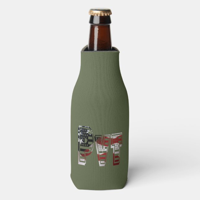 Rafraîchisseur Pour Bouteille Extraordinaire patriotique militaire unique (Bottle Devant)