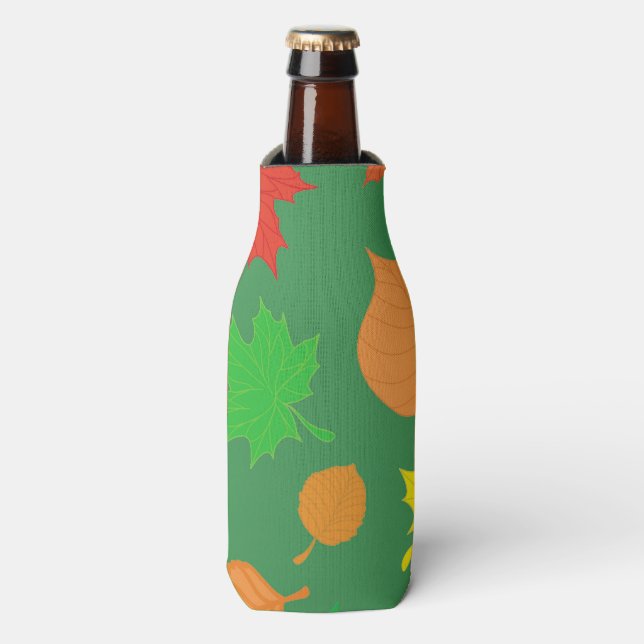 Rafraîchisseur Pour Bouteille Feuilles de chute verte (Bottle Devant)