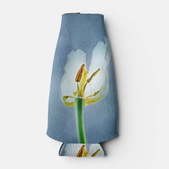 Rafraîchisseur Pour Bouteille Fleur de tulipe blanche flétrie (Devant)