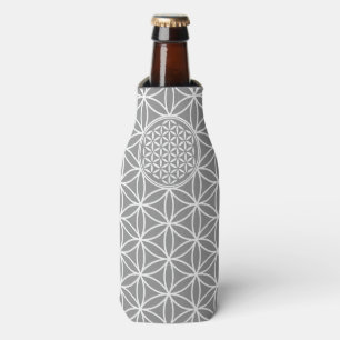 Rafraîchisseur Pour Bouteille Fleur de vie - blanc clair sans soudure + votre do