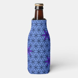 Rafraîchisseur Pour Bouteille Flower Of Life - timbre sans couture motif - bleu