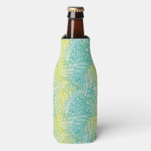 Rafraîchisseur Pour Bouteille Gradient jaune et bleu vintage floral