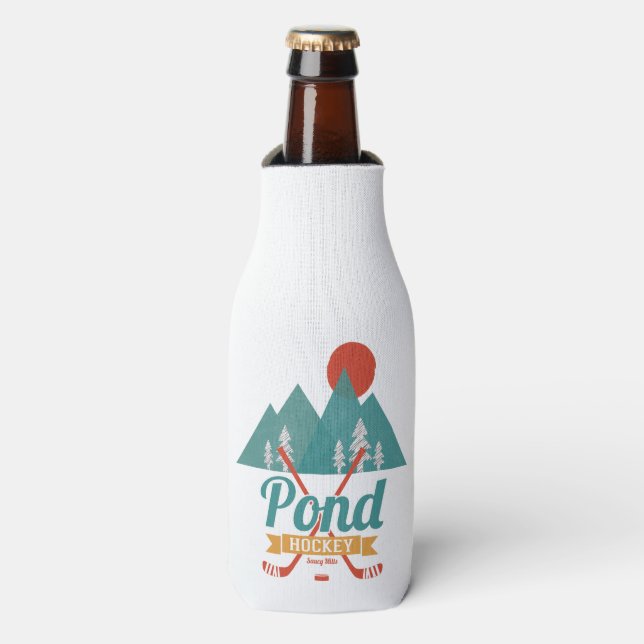 Rafraîchisseur Pour Bouteille Hockey Retro Pond (Bottle Devant)