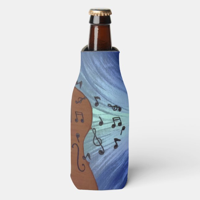 Rafraîchisseur Pour Bouteille I Love Music Guitar Bottle et Can Cooler (Bottle Devant)