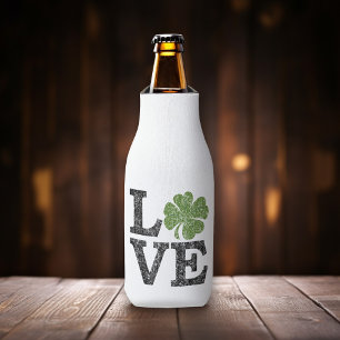 Rafraîchisseur Pour Bouteille Jour de la Saint Patrick LOVE avec shamrock