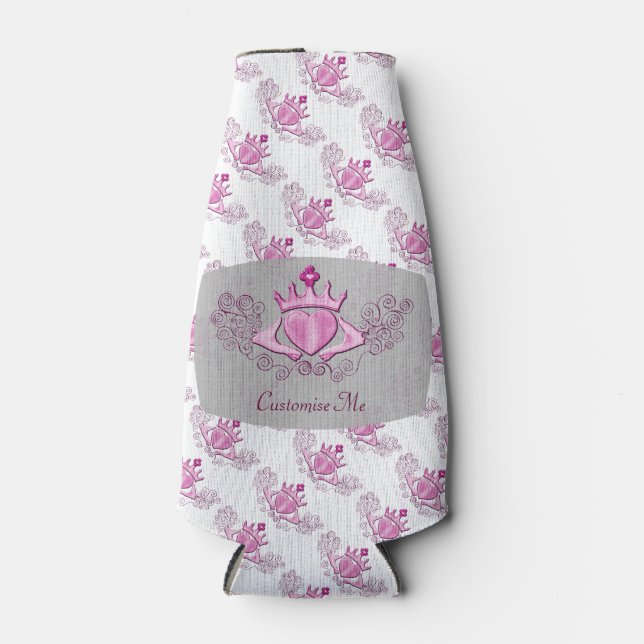 Rafraîchisseur Pour Bouteille Le Claddagh (rose) (Devant)