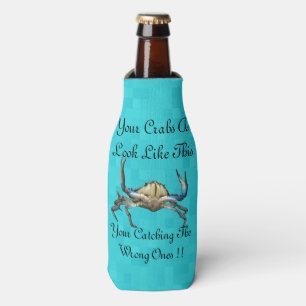 Rafraîchisseur Pour Bouteille Le Logo Du Crabe Et Du Crabe À Capture Amusante,