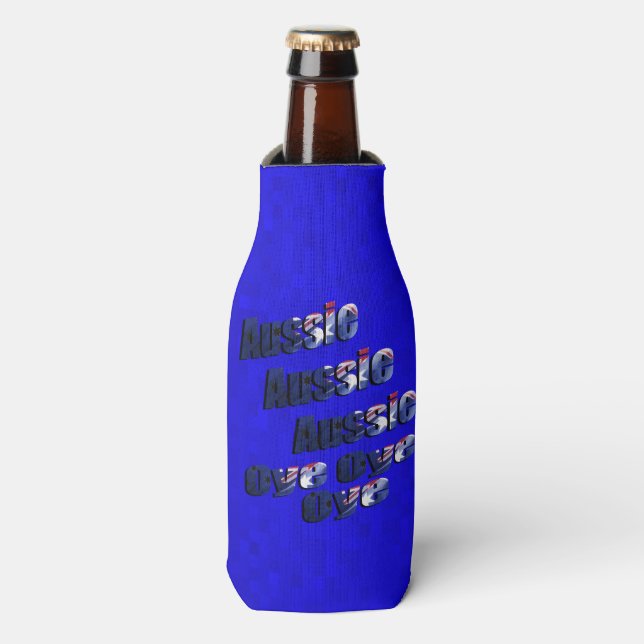 Rafraîchisseur Pour Bouteille Logo photo Aussie Oye, (Bottle Devant)