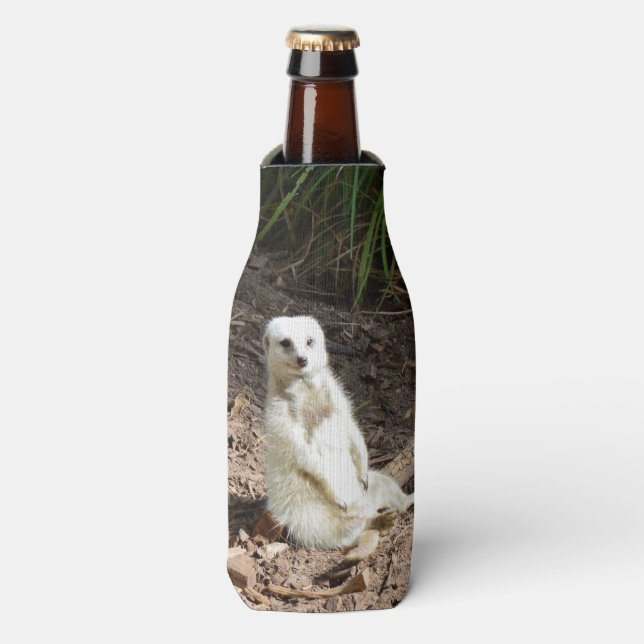 Rafraîchisseur Pour Bouteille Meerkat blanc, (Bottle Devant)