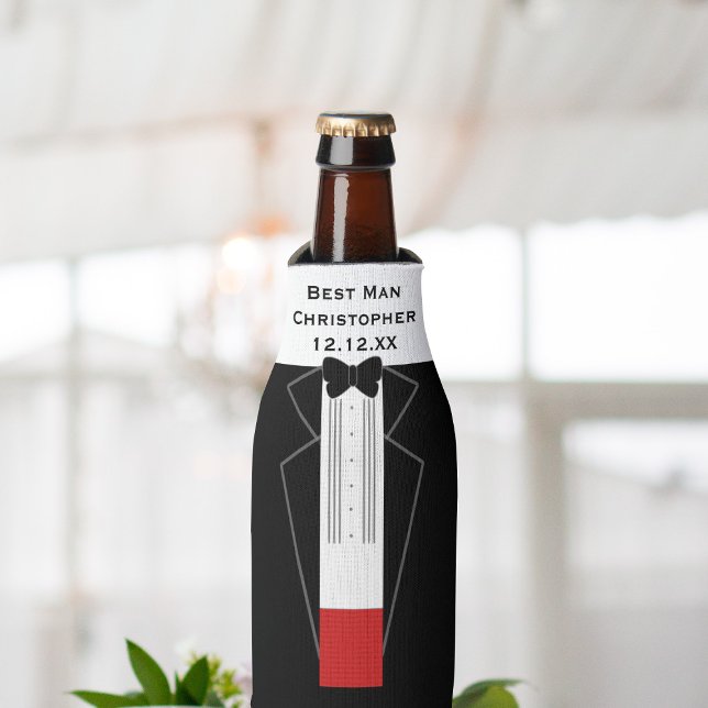 Rafraîchisseur Pour Bouteille Meilleur Tuxedo de Mariage de la Mariée Garçon d'H (Créateur téléchargé)