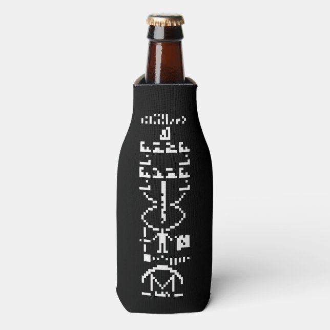 Rafraîchisseur Pour Bouteille Message binaire Arecibo 1974 (Bottle Devant)