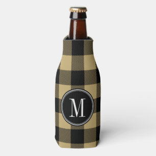 Rafraîchisseur Pour Bouteille Monogramme à carreaux buffle noir et or