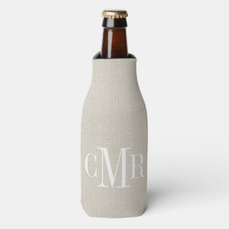Rafraîchisseur Pour Bouteille Monogramme classique ivoire rustique