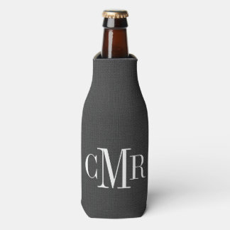 Rafraîchisseur Pour Bouteille Monogramme classique rustique au charbon de bois