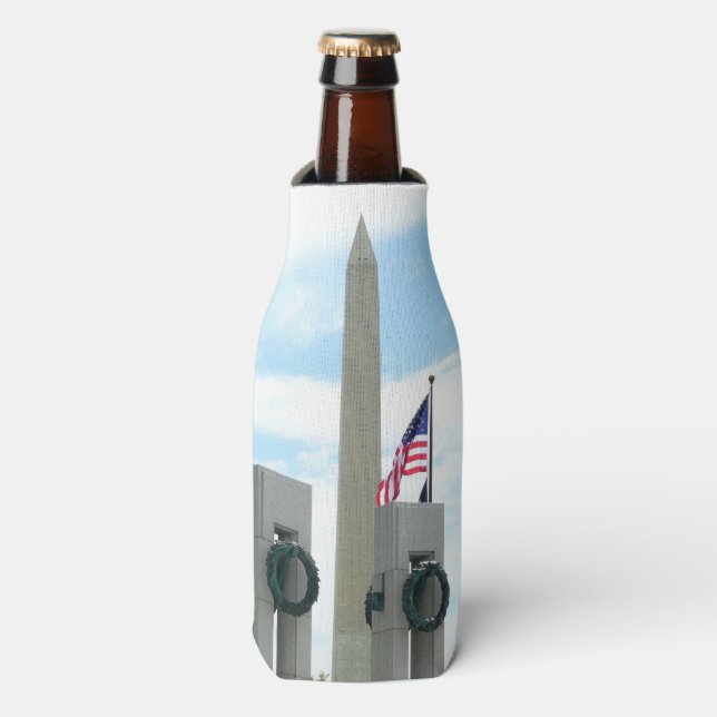 Rafraîchisseur Pour Bouteille Monument à Washington et mémorial 2ÈME GUERRE MOND (Bottle Devant)