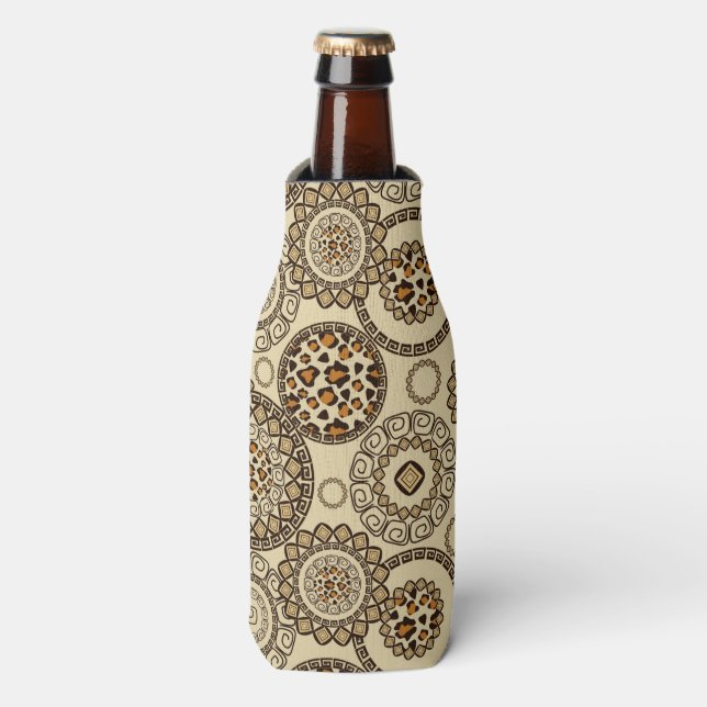 Rafraîchisseur Pour Bouteille Motif africain en peau de guépard 3 (Bottle Devant)