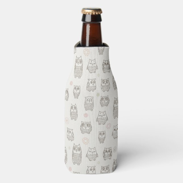 Rafraîchisseur Pour Bouteille Motif avec chouettes (Bottle Devant)