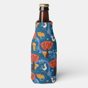 Rafraîchisseur Pour Bouteille motif avec les chats et les oiseaux mignons