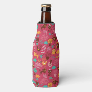 Rafraîchisseur Pour Bouteille Motif avec les oiseaux et les chats mignons