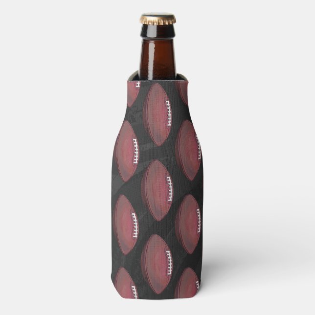 Rafraîchisseur Pour Bouteille Motif de football peint (Bottle Devant)