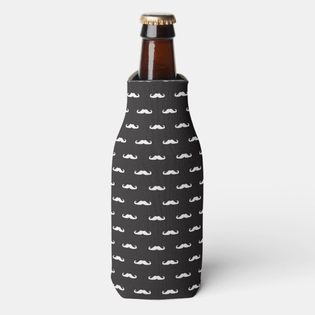 Rafraîchisseur Pour Bouteille Motif de hipsters de Moustache (Bottle Devant)