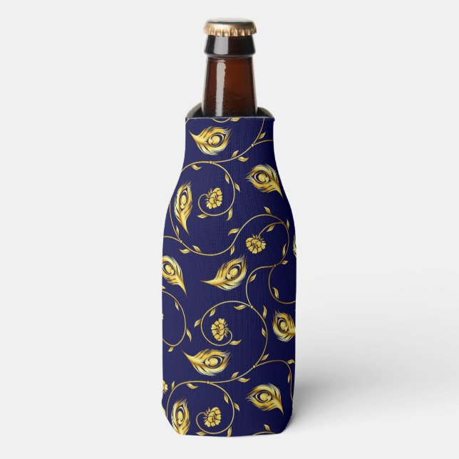 Rafraîchisseur Pour Bouteille Motif de Peacock Sari (Bottle Devant)