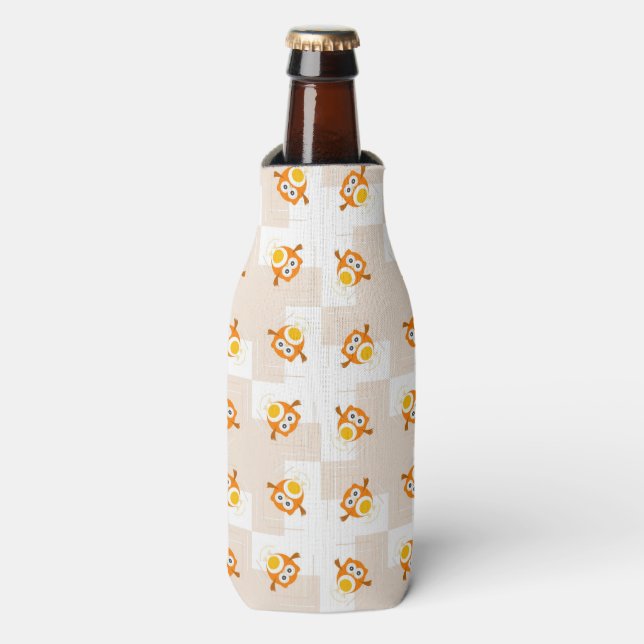 Rafraîchisseur Pour Bouteille Motif d'illustration Orange Owl (Bottle Devant)