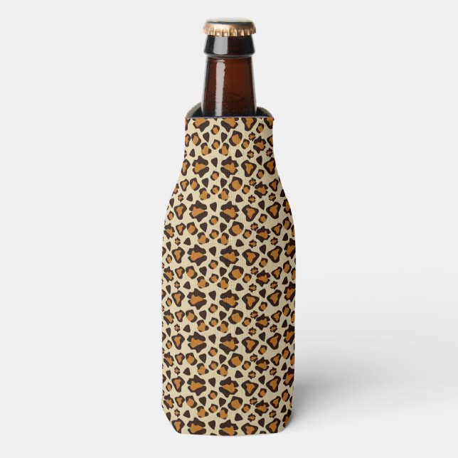 Rafraîchisseur Pour Bouteille Motif en peau de guépard (Bottle Devant)