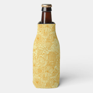 Rafraîchisseur Pour Bouteille Motif floral d'été dans des couleurs chaudes