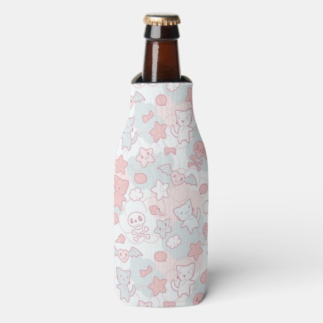 Rafraîchisseur Pour Bouteille motif kawaii avec doodle (Bottle Devant)