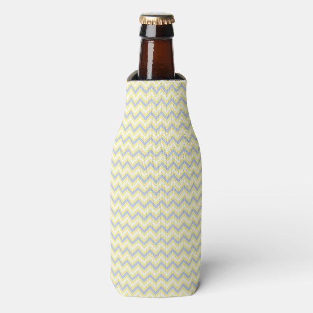Rafraîchisseur Pour Bouteille Motif Pastel Chevron (Bottle Devant)