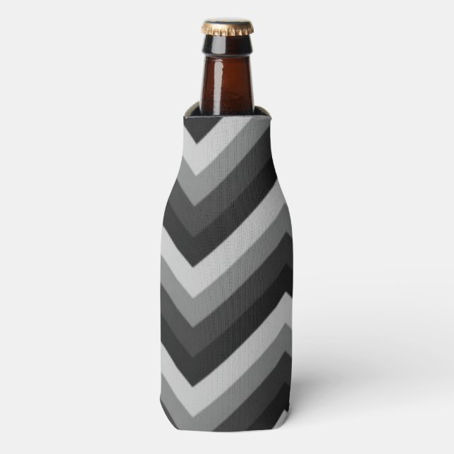 Rafraîchisseur Pour Bouteille Motif Retro Zig Zag Chevron (Bottle Devant)
