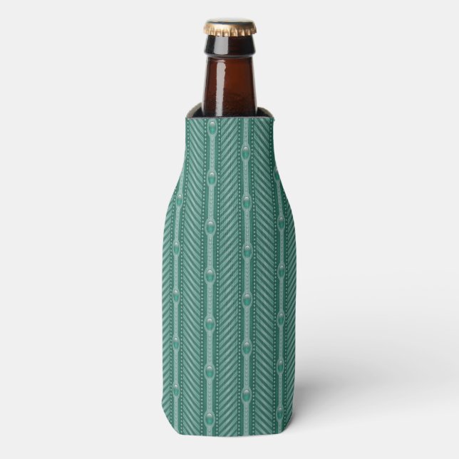 Rafraîchisseur Pour Bouteille Motif Turquoise ornemental (Bottle Devant)