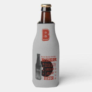 Rafraîchisseur Pour Bouteille Multi-Texte de bouteille à bière gris/noir/orang