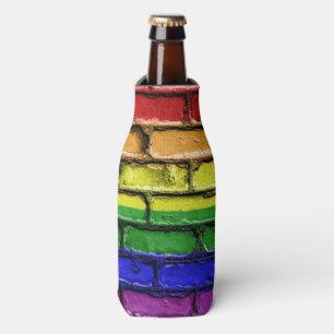 Rafraîchisseur Pour Bouteille Mur en brique couleur de drapeau de la fierté arc