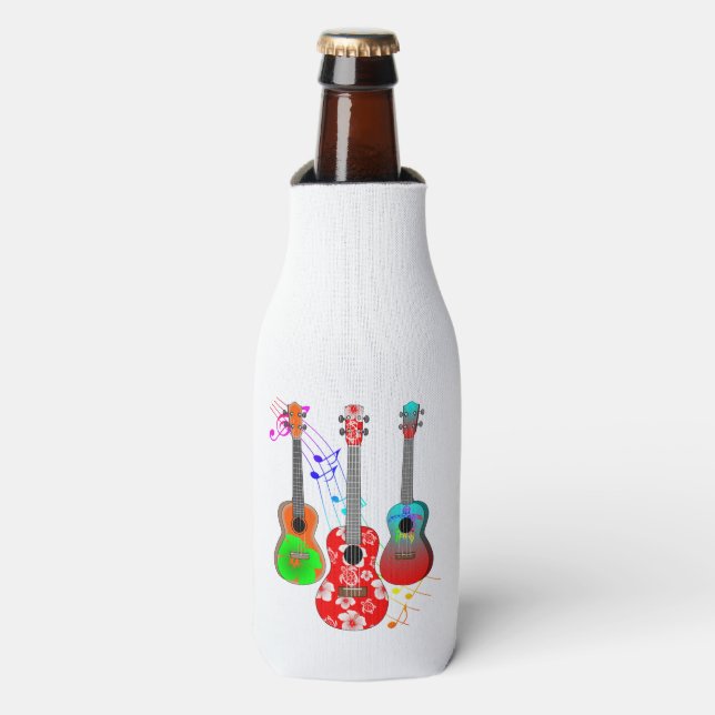 Rafraîchisseur Pour Bouteille Music musical ukulele (Bottle Devant)