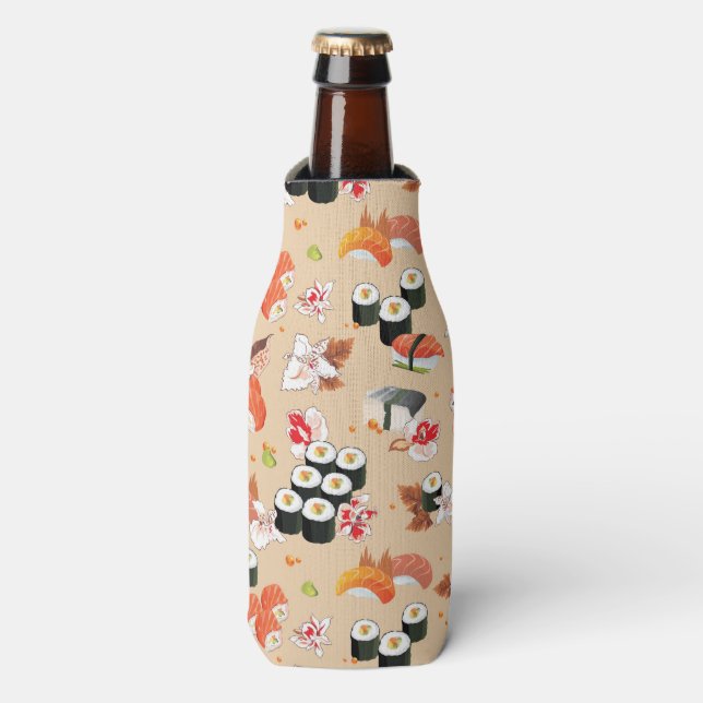 Rafraîchisseur Pour Bouteille Nourriture japonaise : Sushi Motif 3 (Bottle Devant)