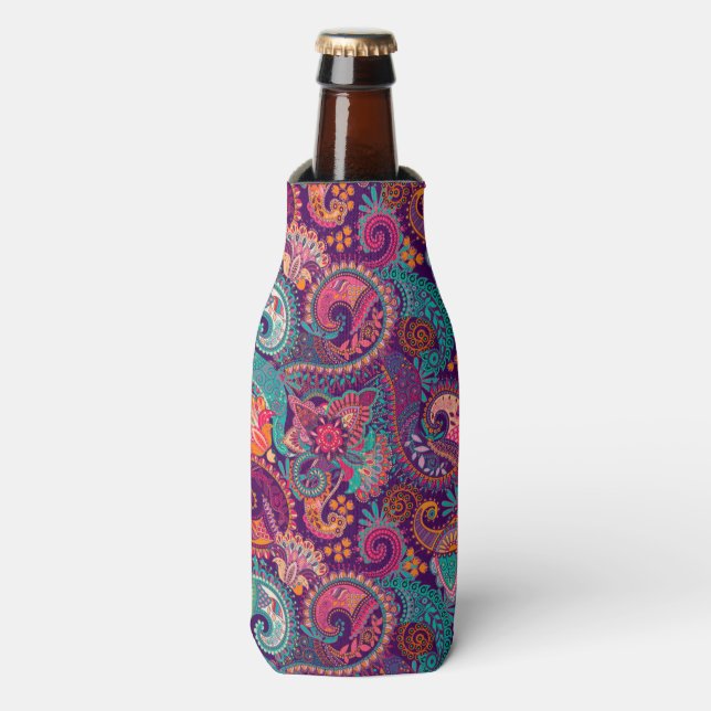 Rafraîchisseur Pour Bouteille Paisley Motif Bottle Coozy (Bottle Devant)