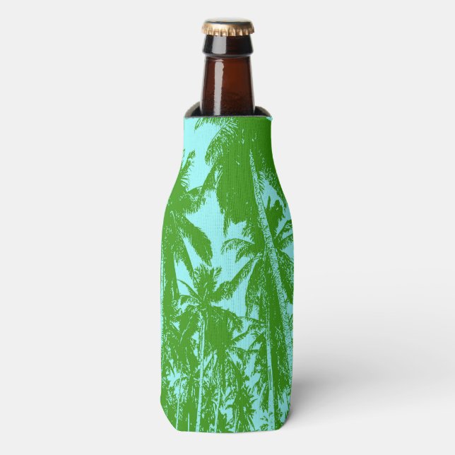 Rafraîchisseur Pour Bouteille Palmiers tropicaux au design pointu (Bottle Devant)