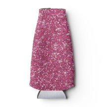 Parties scintillant rose chaud imprimée