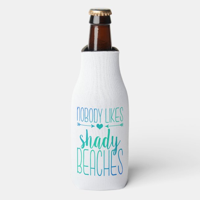 Rafraîchisseur Pour Bouteille Personne n'aime les plages ombragées | Turquoise (Bottle Devant)